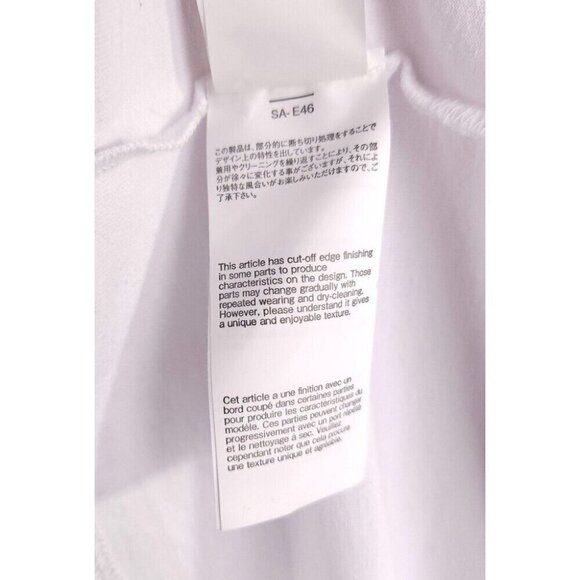 Sacai Get Lifted Long Sleeve T-Shirt 3 L Mens White Logo New RARE - Picture 12 of 13